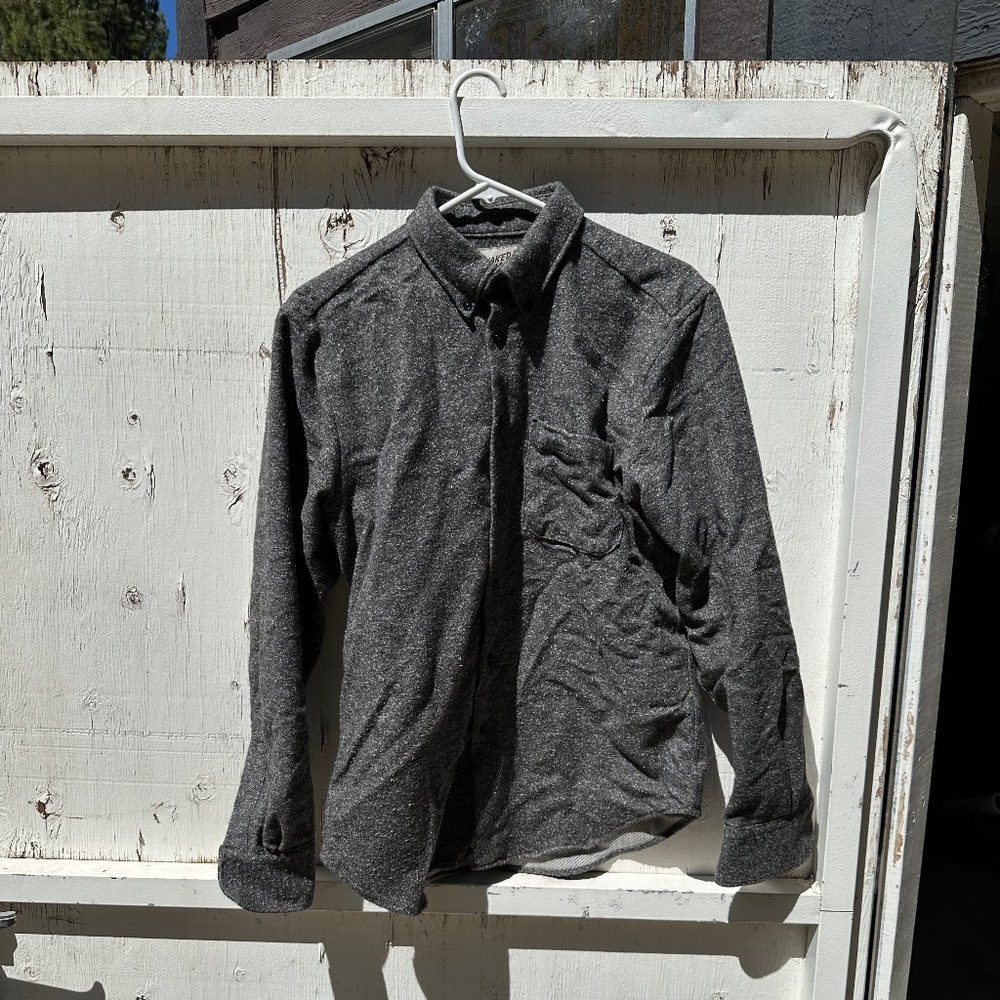 Naked & Famous charcoal shirt